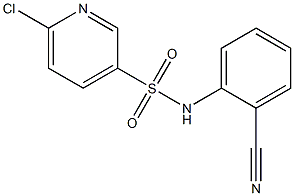 6-chloro-N-(2-cyanophenyl)pyridine-3-sulfonamide Struktur