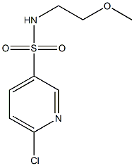 6-chloro-N-(2-methoxyethyl)pyridine-3-sulfonamide Struktur