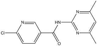 6-chloro-N-(4,6-dimethylpyrimidin-2-yl)pyridine-3-carboxamide Struktur