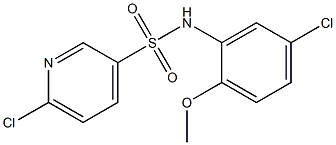 6-chloro-N-(5-chloro-2-methoxyphenyl)pyridine-3-sulfonamide Struktur