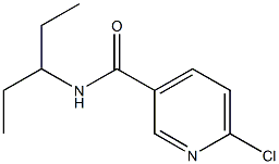 6-chloro-N-(pentan-3-yl)pyridine-3-carboxamide Struktur