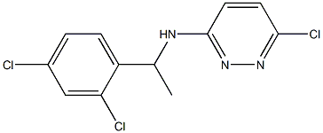 6-chloro-N-[1-(2,4-dichlorophenyl)ethyl]pyridazin-3-amine Struktur