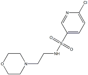 6-chloro-N-[2-(morpholin-4-yl)ethyl]pyridine-3-sulfonamide Struktur