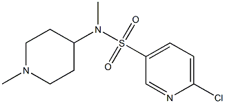 6-chloro-N-methyl-N-(1-methylpiperidin-4-yl)pyridine-3-sulfonamide Struktur