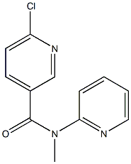 6-chloro-N-methyl-N-(pyridin-2-yl)pyridine-3-carboxamide Struktur