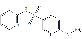 6-hydrazinyl-N-(3-methylpyridin-2-yl)pyridine-3-sulfonamide Struktur