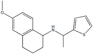 6-methoxy-N-[1-(thiophen-2-yl)ethyl]-1,2,3,4-tetrahydronaphthalen-1-amine Struktur