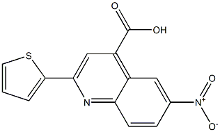 6-nitro-2-(thiophen-2-yl)quinoline-4-carboxylic acid Struktur