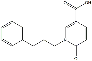 6-oxo-1-(3-phenylpropyl)-1,6-dihydropyridine-3-carboxylic acid Struktur