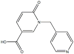 6-oxo-1-(pyridin-4-ylmethyl)-1,6-dihydropyridine-3-carboxylic acid Struktur