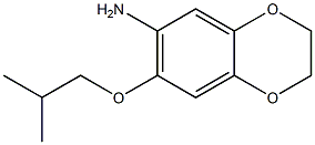 7-(2-methylpropoxy)-2,3-dihydro-1,4-benzodioxin-6-amine Struktur