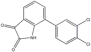 7-(3,4-dichlorophenyl)-1H-indole-2,3-dione Struktur