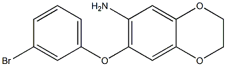 7-(3-bromophenoxy)-2,3-dihydro-1,4-benzodioxin-6-amine Struktur