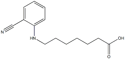 7-[(2-cyanophenyl)amino]heptanoic acid Struktur