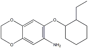 7-[(2-ethylcyclohexyl)oxy]-2,3-dihydro-1,4-benzodioxin-6-amine Struktur