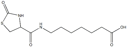 7-[(2-oxo-1,3-thiazolidin-4-yl)formamido]heptanoic acid Struktur