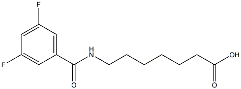 7-[(3,5-difluorobenzoyl)amino]heptanoic acid Struktur