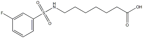 7-[(3-fluorobenzene)sulfonamido]heptanoic acid Struktur