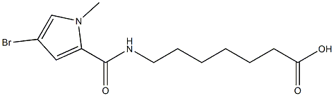 7-[(4-bromo-1-methyl-1H-pyrrol-2-yl)formamido]heptanoic acid Struktur