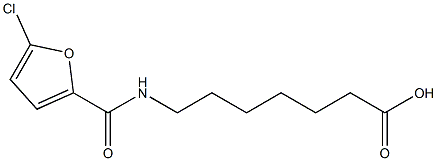 7-[(5-chlorofuran-2-yl)formamido]heptanoic acid Struktur