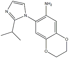 7-[2-(propan-2-yl)-1H-imidazol-1-yl]-2,3-dihydro-1,4-benzodioxin-6-amine Struktur