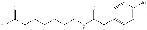 7-{[(4-bromophenyl)acetyl]amino}heptanoic acid Struktur