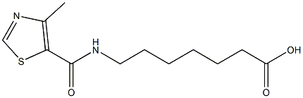 7-{[(4-methyl-1,3-thiazol-5-yl)carbonyl]amino}heptanoic acid Struktur