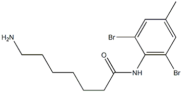 7-amino-N-(2,6-dibromo-4-methylphenyl)heptanamide Struktur