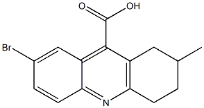 7-bromo-2-methyl-1,2,3,4-tetrahydroacridine-9-carboxylic acid Struktur