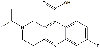 7-fluoro-2-isopropyl-1,2,3,4-tetrahydrobenzo[b]-1,6-naphthyridine-10-carboxylic acid Struktur