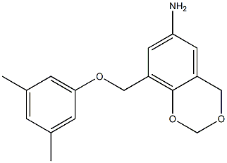 8-(3,5-dimethylphenoxymethyl)-2,4-dihydro-1,3-benzodioxin-6-amine Struktur