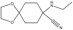 8-(ethylamino)-1,4-dioxaspiro[4.5]decane-8-carbonitrile Struktur