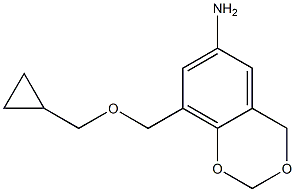 8-[(cyclopropylmethoxy)methyl]-2,4-dihydro-1,3-benzodioxin-6-amine Struktur