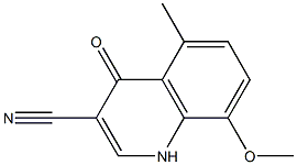 8-methoxy-5-methyl-4-oxo-1,4-dihydroquinoline-3-carbonitrile Struktur