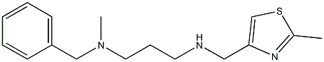 benzyl(methyl)(3-{[(2-methyl-1,3-thiazol-4-yl)methyl]amino}propyl)amine Struktur