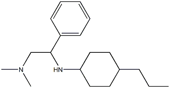 dimethyl({2-phenyl-2-[(4-propylcyclohexyl)amino]ethyl})amine Struktur