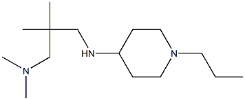 dimethyl(2-methyl-2-{[(1-propylpiperidin-4-yl)amino]methyl}propyl)amine Struktur