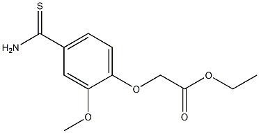 ethyl [4-(aminocarbonothioyl)-2-methoxyphenoxy]acetate Struktur