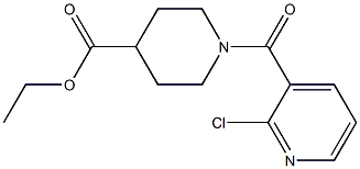 ethyl 1-[(2-chloropyridin-3-yl)carbonyl]piperidine-4-carboxylate Struktur