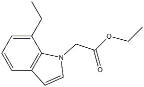 ethyl 2-(7-ethyl-1H-indol-1-yl)acetate Struktur