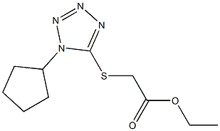 ethyl 2-[(1-cyclopentyl-1H-1,2,3,4-tetrazol-5-yl)sulfanyl]acetate Struktur