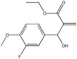 ethyl 2-[(3-fluoro-4-methoxyphenyl)(hydroxy)methyl]prop-2-enoate Struktur