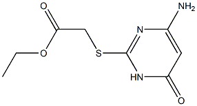 ethyl 2-[(4-amino-6-oxo-1,6-dihydropyrimidin-2-yl)sulfanyl]acetate Struktur