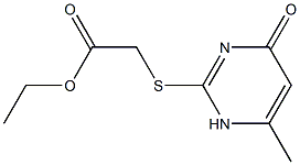 ethyl 2-[(6-methyl-4-oxo-1,4-dihydropyrimidin-2-yl)sulfanyl]acetate Struktur