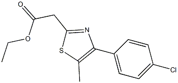 ethyl 2-[4-(4-chlorophenyl)-5-methyl-1,3-thiazol-2-yl]acetate Struktur