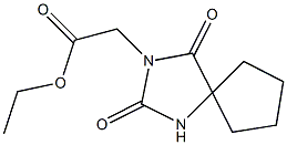 ethyl 2-{2,4-dioxo-1,3-diazaspiro[4.4]nonan-3-yl}acetate Struktur