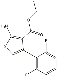 ethyl 2-amino-4-(2,6-difluorophenyl)thiophene-3-carboxylate Struktur