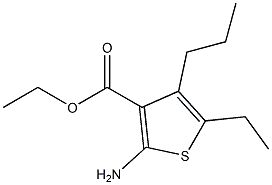 ethyl 2-amino-5-ethyl-4-propylthiophene-3-carboxylate Struktur