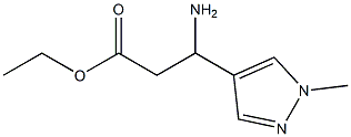 ethyl 3-amino-3-(1-methyl-1H-pyrazol-4-yl)propanoate Struktur