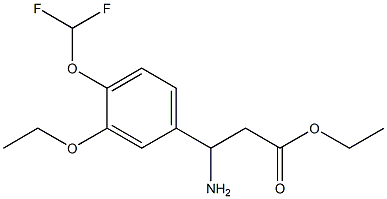 ethyl 3-amino-3-[4-(difluoromethoxy)-3-ethoxyphenyl]propanoate Struktur